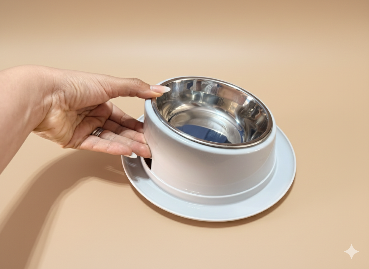 Plato elevado para perro o gato – acero inoxidable