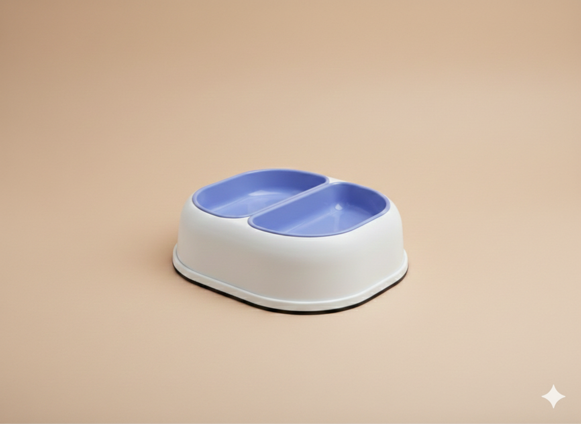 Plato doble para perro o gato – práctico y estable