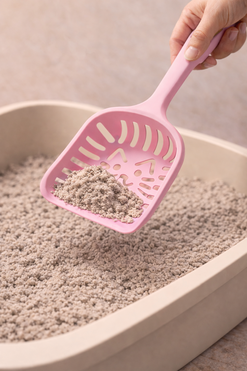 Pala Higiénica para Arena de Gato (Rosa)