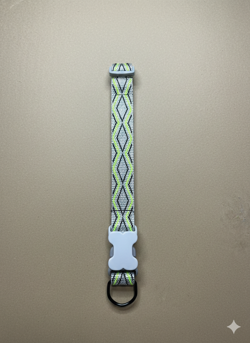 Collar verde ajustable para perro – cómodo y resistente